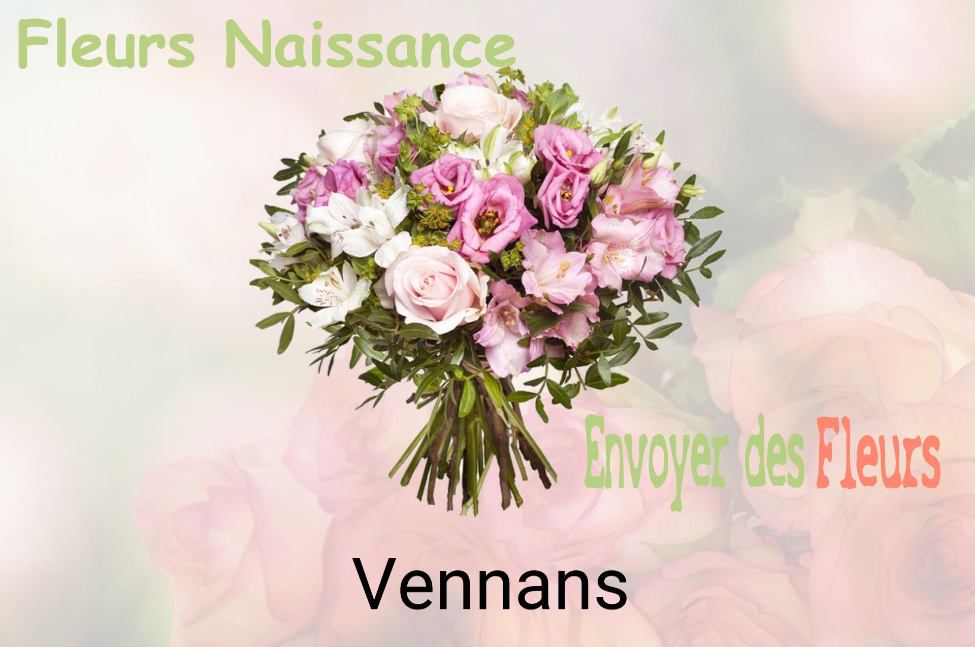 Bouquet de fleurs de naissance livré à Vennans